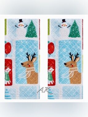 St. Nicholas Square Snow Friends Hand Towel Set (Set of 2)